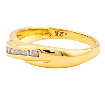 18ct gold Diamond 0.25cts half eternity Ring size P